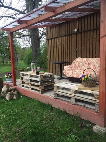 Фото номера Дом с 1 спальней Дома для отпуска Holiday house Ausekļa namiņš г. Цесис 21